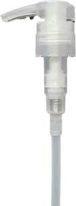 Transparent lotion pump for cosmetic bottles in Canada.